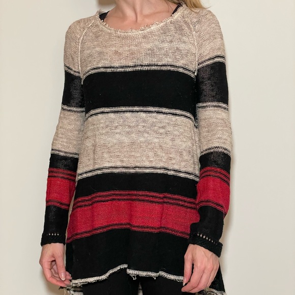 Free People Striped Tunic Sweater - Picture 4 of 6